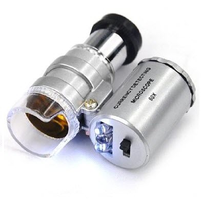 Mini 60X Jewellery Lighted Magnifier Microscope