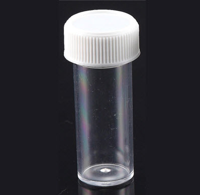 Clear PLASTIC 7ml Vial With White Cap