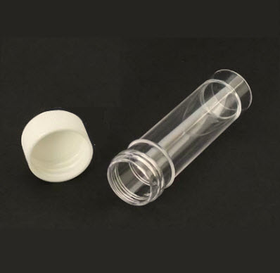 Clear PLASTIC 30ml Vial With White Cap