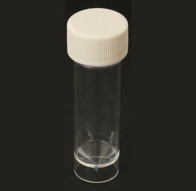 Clear PLASTIC 30ml Vial With White Cap