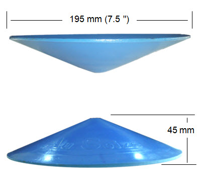 Au Seize 7.5” Batea Fibreglass Blue Display Pan